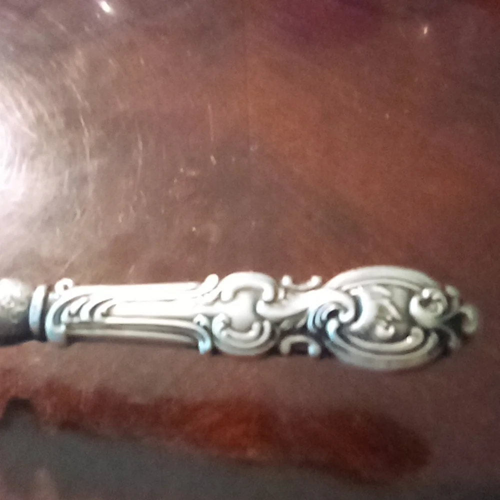 Vintage Italian baroque sterling silver cake server